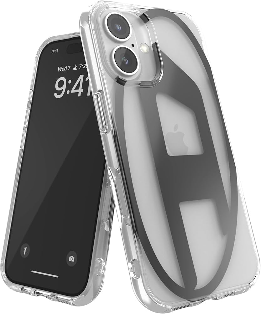 Amazon.co.jp: DIESEL iPhone16 用 ケース 互換 Dロゴ クリアケース