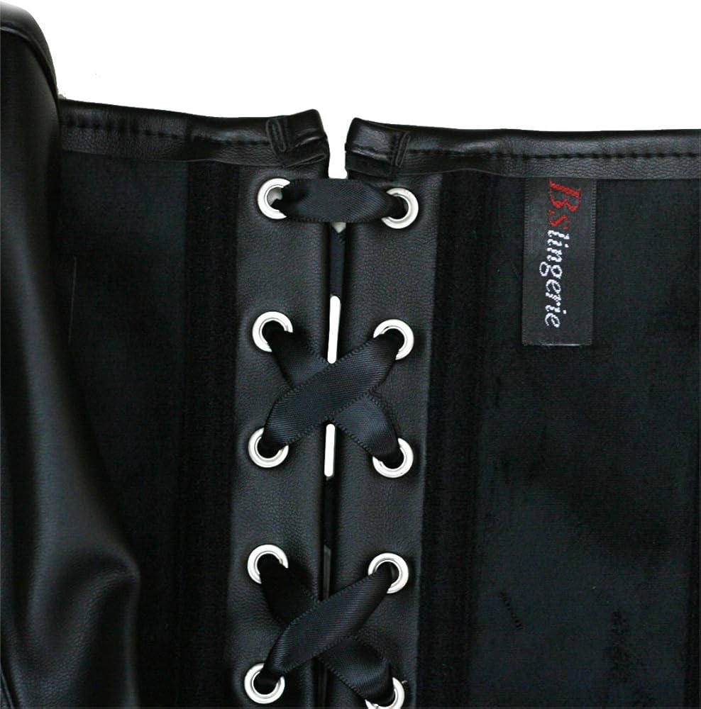 Amazon.com: bslingerie® Womens Faux Leather Zipper Front Bustier