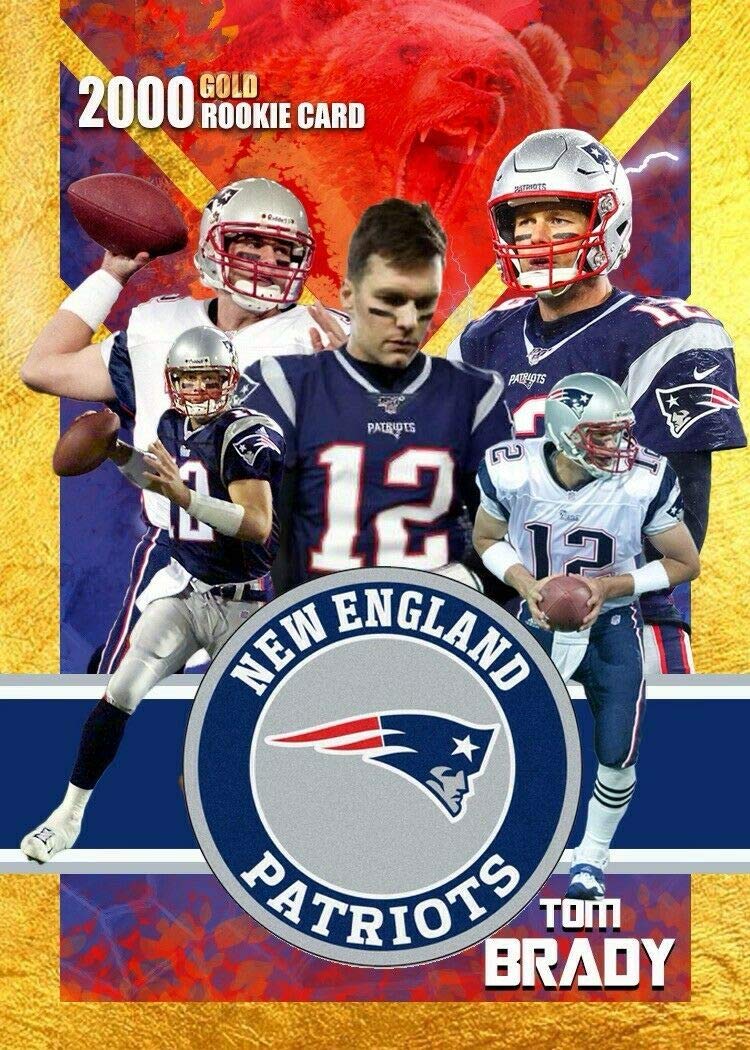 Amazon.com: 2000 TOM BRADY FIRST GOLD ROOKIE GEMS RC GOAT NFL