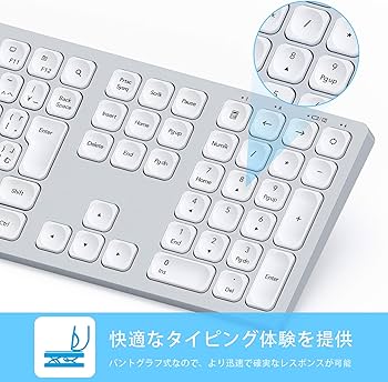 Amazon.co.jp: seenda ワイヤレスキーボード 無線 充電式 超薄 軽量