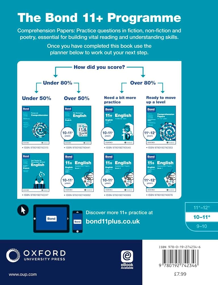 Bond 11+: English: Comprehension Papers: 10-11+ years (Bond 11+):