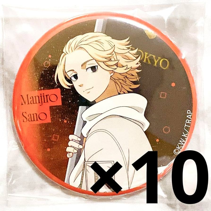 Amazon | 東リベ 東リべ 旗持ち 旗 缶バッジ 佐野万次郎 マイキー 原画