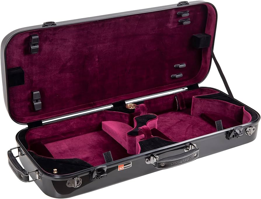 Amazon.com: Crossrock Fiberglass Double Case for Two 4/4 Full Size
