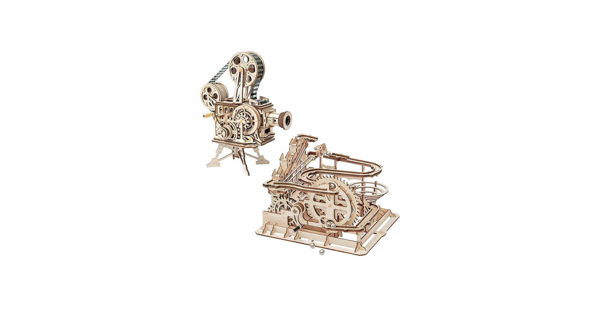 Amazon.com: ROKR Wooden Puzzles Marble Run Mechanical Model Kit
