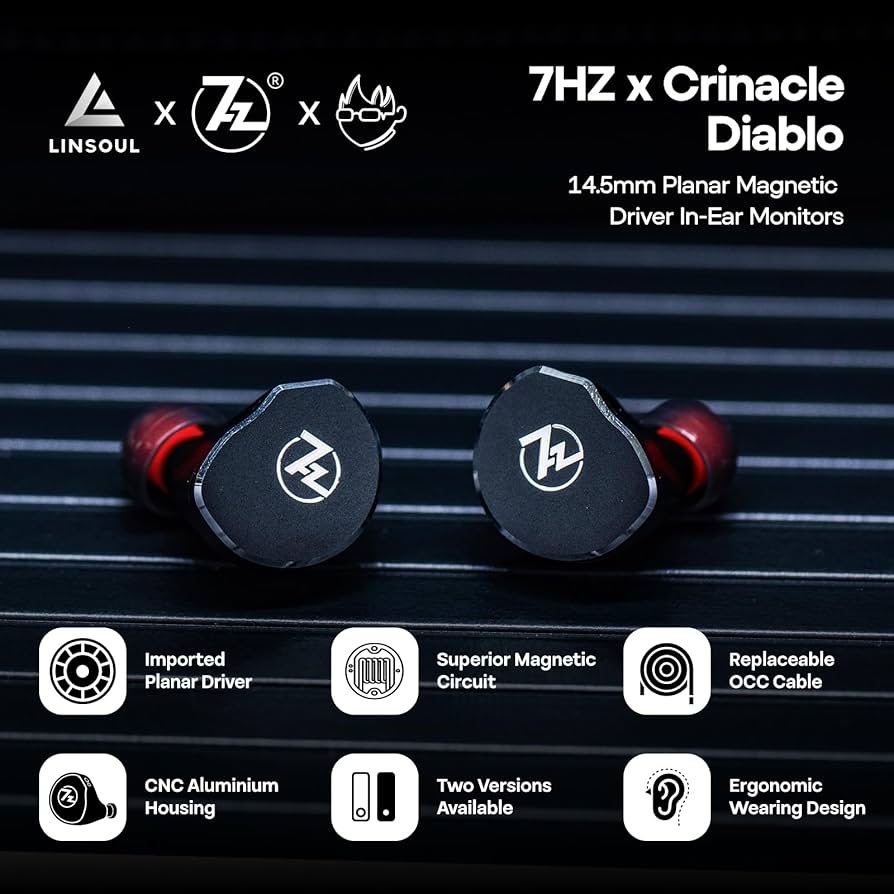 Amazon.com: Linsoul 7Hz x Crinacle: Diablo/Divine in-Ear Monitors