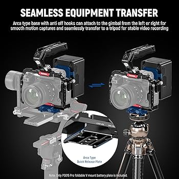 Amazon | NEEWER Vマウントバッテリープレート 軽量 折りたたみ式 Arca