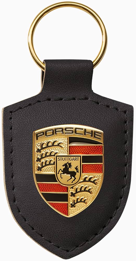 Amazon | 【ポルシェ純正】 ポルシェ クレストキーホルダー ブラック
