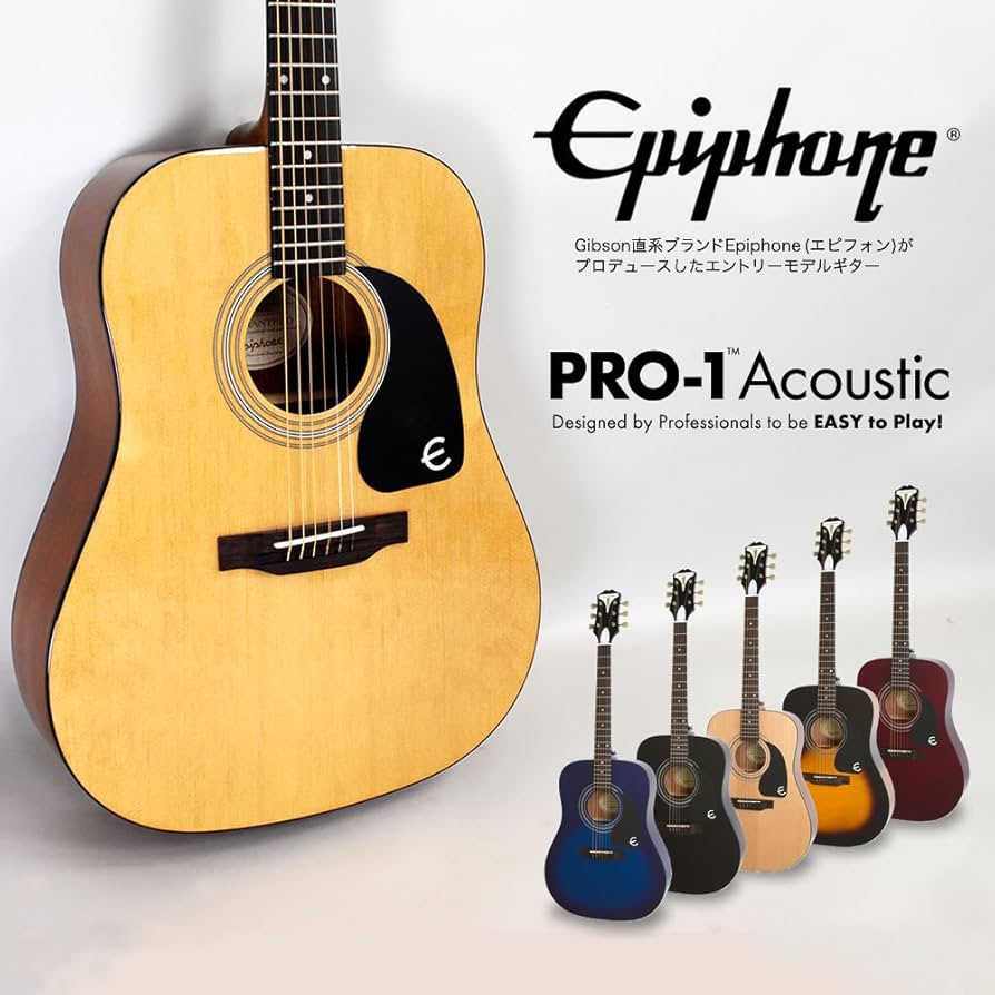 Amazon.co.jp: Epiphone エピフォン アコースティックギター PRO-1