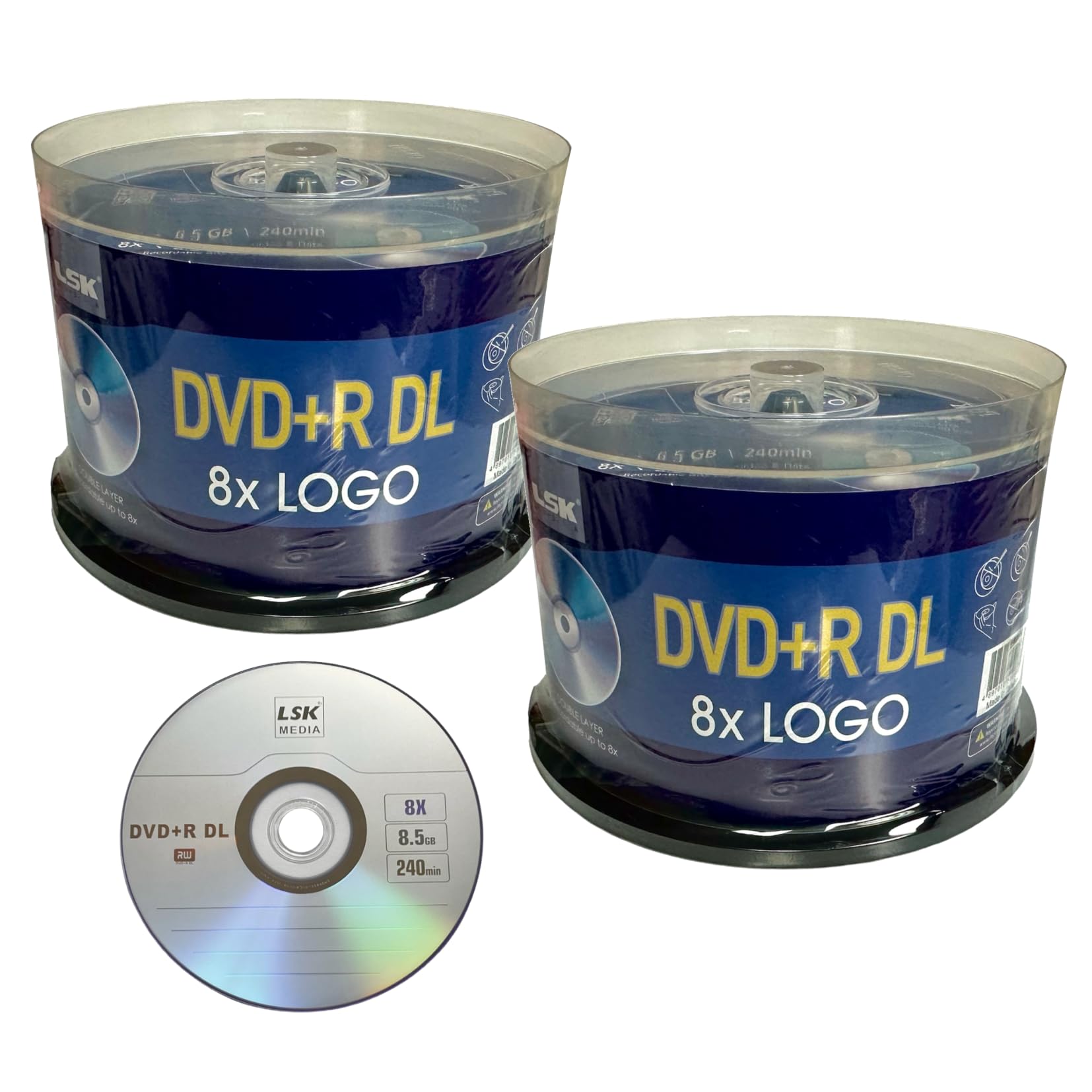 Amazon.com: DVD+R DL Double Layer Logo 8X 8.5GB 240min Video – LSK