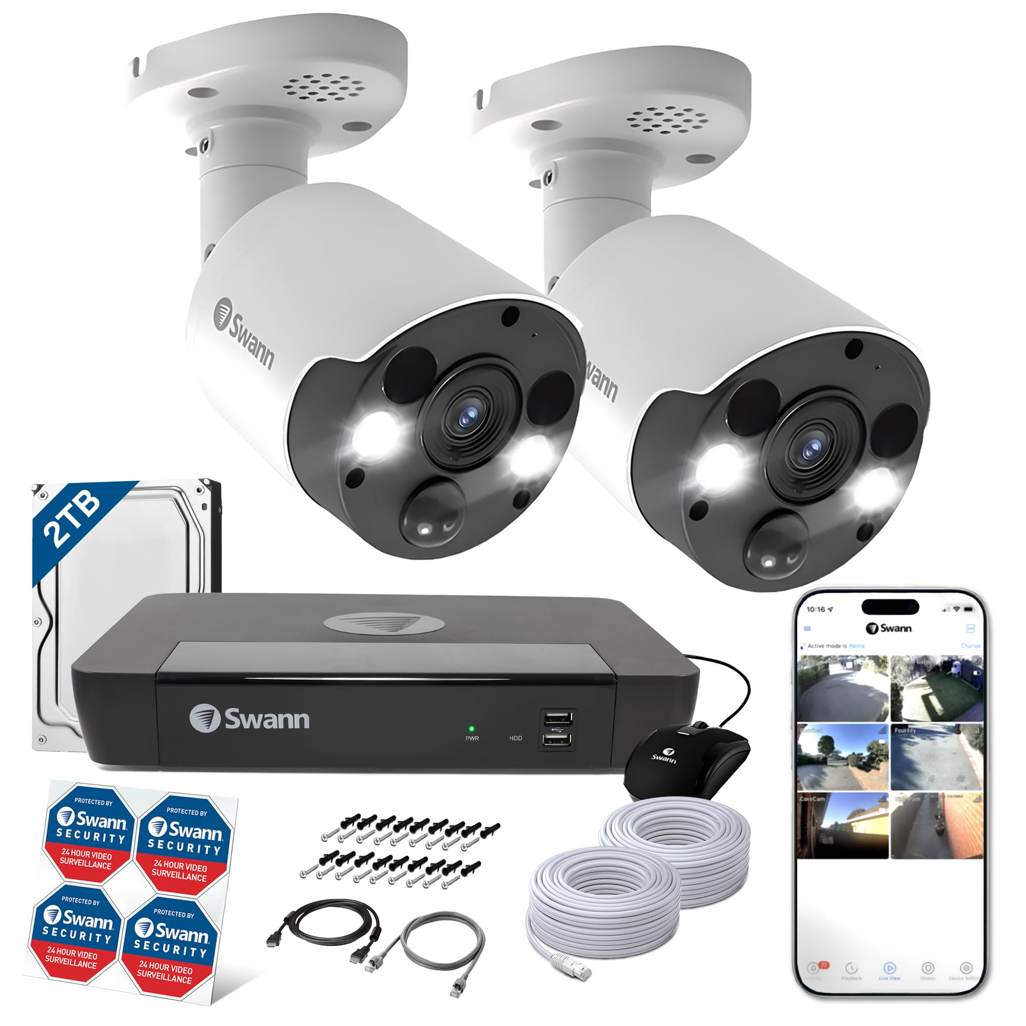Amazon.co.jp: 【Amazon限定】Swann セキュリティカメラ 8ch NVR