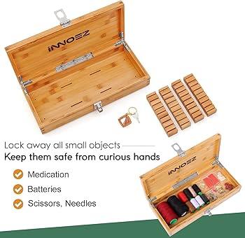 Amazon.com: Bamboo Kitchen Knife Holder Lock Box - Knife Drawer