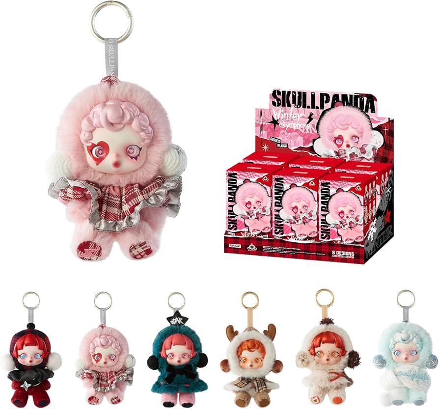 Amazon.com: POP MART SKULLPANDA Winter Symphony Series Plush, 6PCs