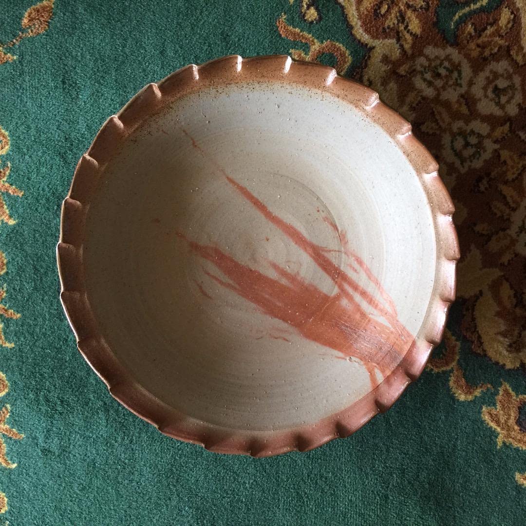 再々お値下げ 備前焼㊱ タタキ大四 方皿 ゴマ 緋襷 丁斎作 再々お