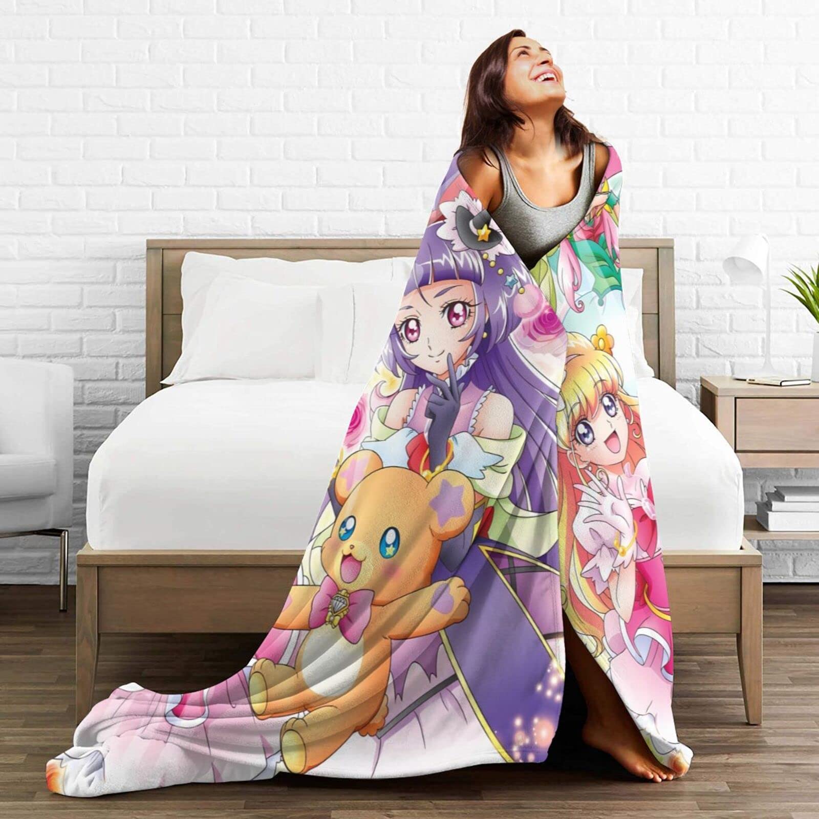 Amazon｜魔法つかいプリキュア 毛布 ブランケット 大判 ひざ掛け 毛布