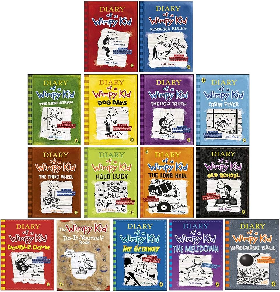 Diary of a Wimpy Kid 15 Books Collection Set by Jeff Kinney (The