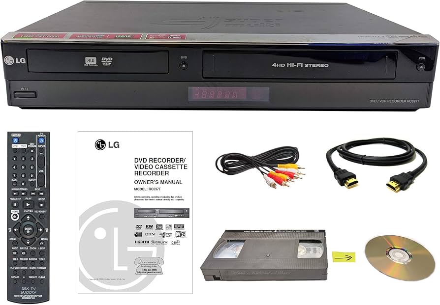 Amazon | LG VHS - DVDレコーダー VCRコンボ リモコン付き HDMI。 | LG