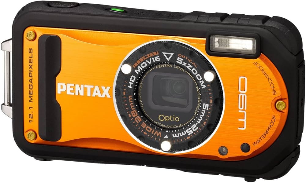 Amazon | PENTAX 防水デジタルカメラ Optio W90 シャイニーオレンジ