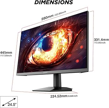 Amazon.com: KOORUI 24.5 Inch Gaming Monitor 200Hz, 1ms, FHD(1920