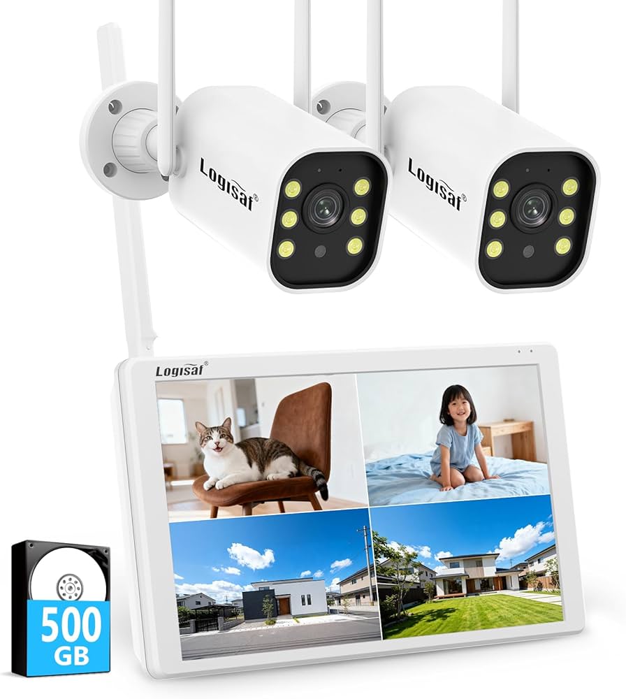 Amazon.co.jp: 【800万画素対応・信号強化】防犯カメラ 屋外 2台