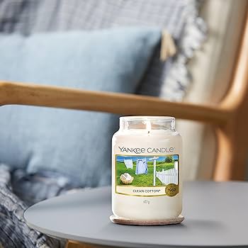 Amazon.com: Yankee Candle Large Jar Scented Candle, Clean Cotton