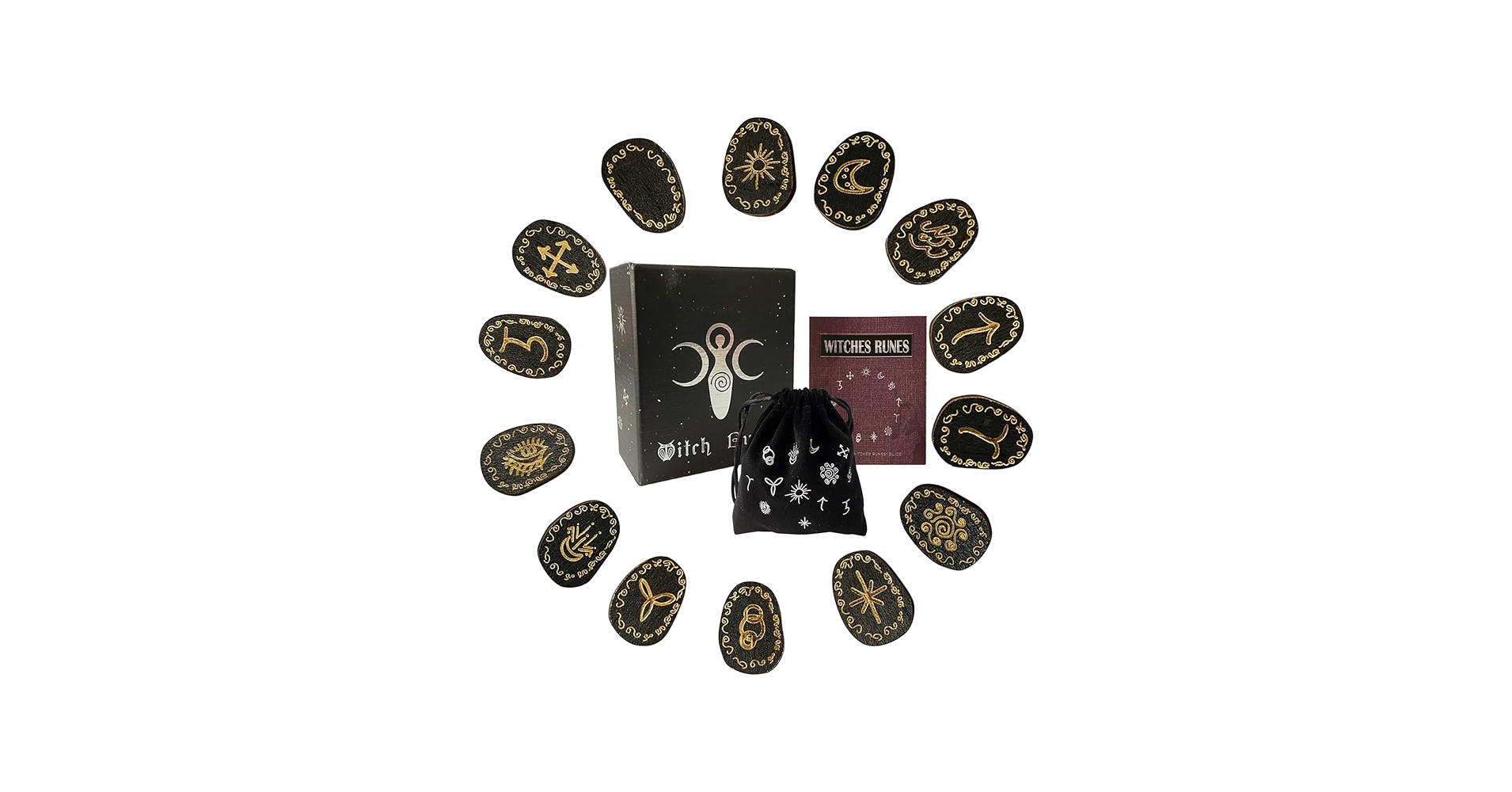 Amazon.com: Tirmanaz Runes, 14pcs Witch Rune Stones Set with Guide