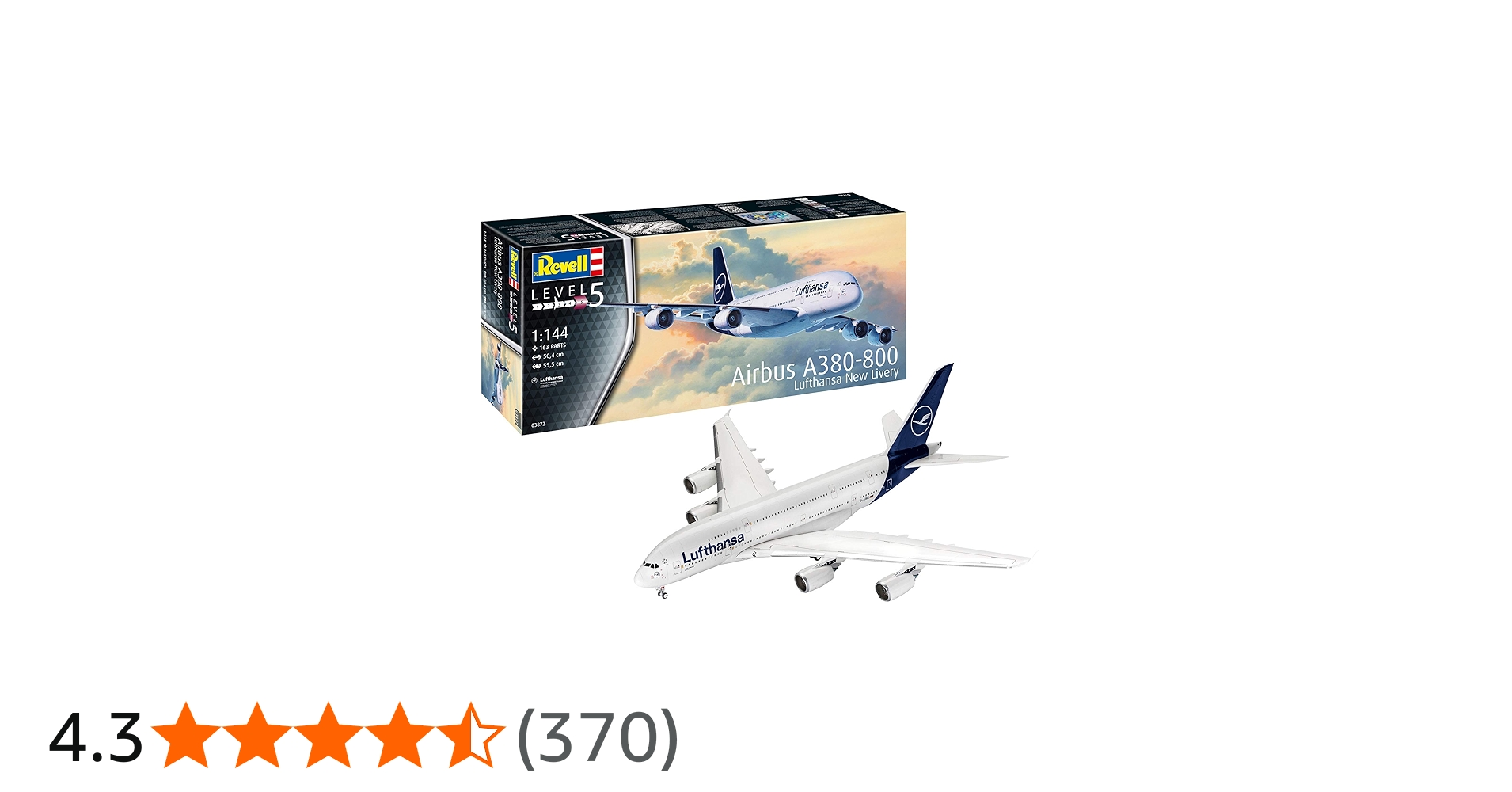 Amazon | ドイツレベル 1/144 エアバスA380-800 ルフトハンザ New