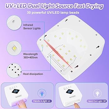 Amazon.com : LKE Cordless Rechargeable UV Nail Lamp, 86W UV Light
