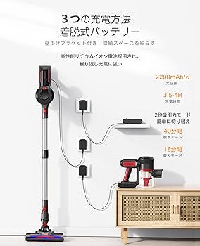 Amazon | 掃除機 コードレス【2025業界初&48000pa強力吸引&24段階