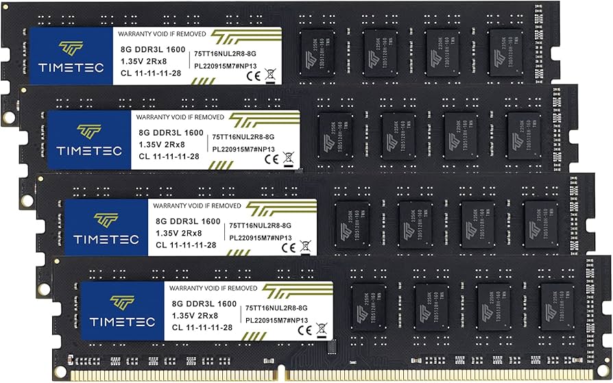 Timetec 32GB KIT(4x8GB) DDR3L / DDR3 1600MHz (DDR3L-1600) PC3L