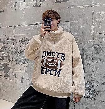 Amazon.co.jp: [ZHONGJUE] ボア プルオーバー パーカー メンズ