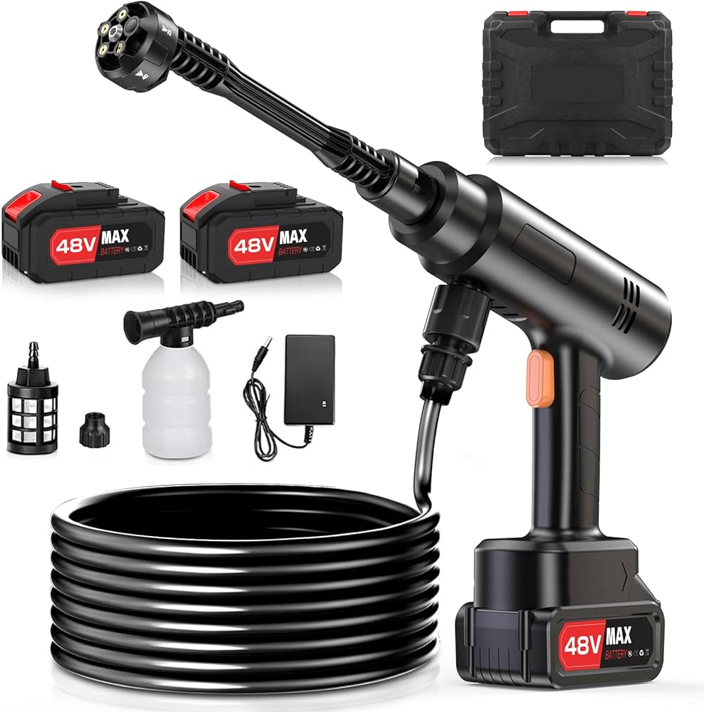 Amazon | lapex高圧洗浄機 コードレス 充電式 高圧洗浄機 20000mAh