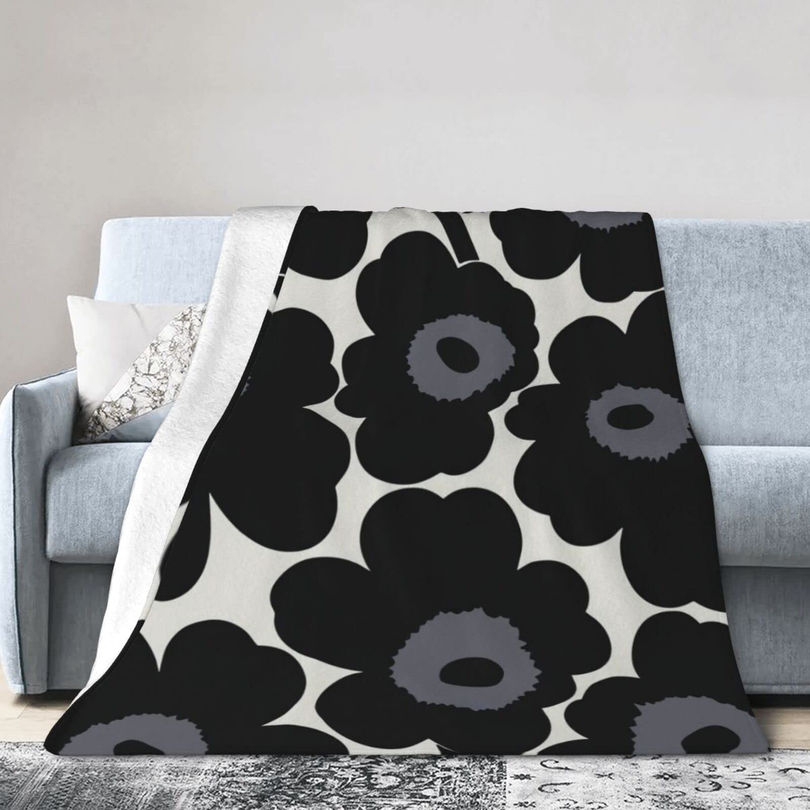 Amazon｜毛布 シングル マリメッコ 花柄 ブランケット 125cm*100cm