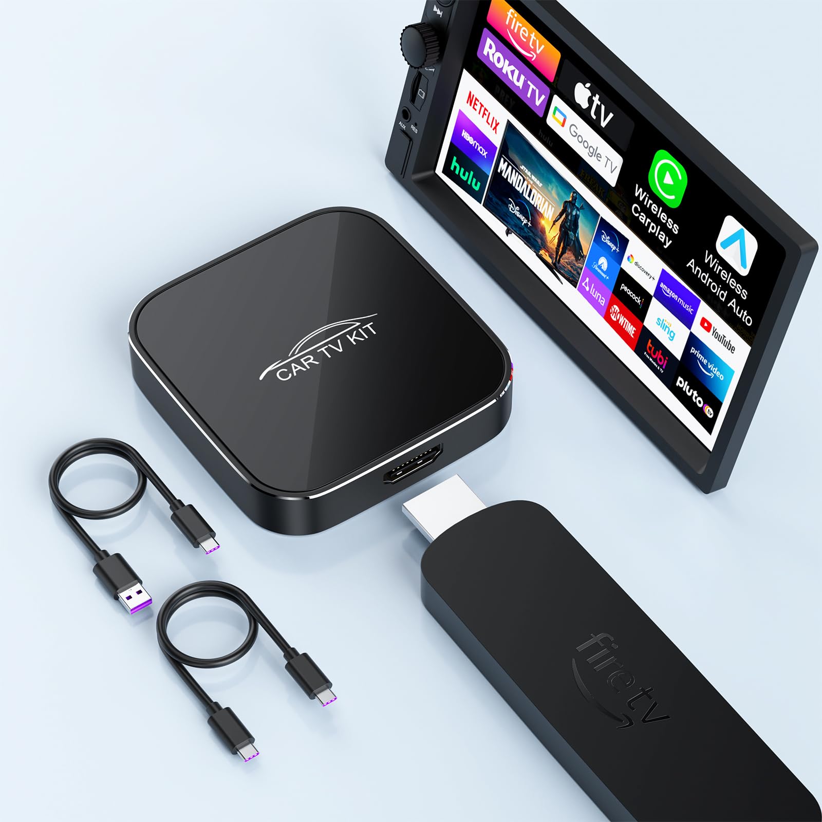 Car TV Mate Max with Wireless CarPlay and Android Auto Adapter