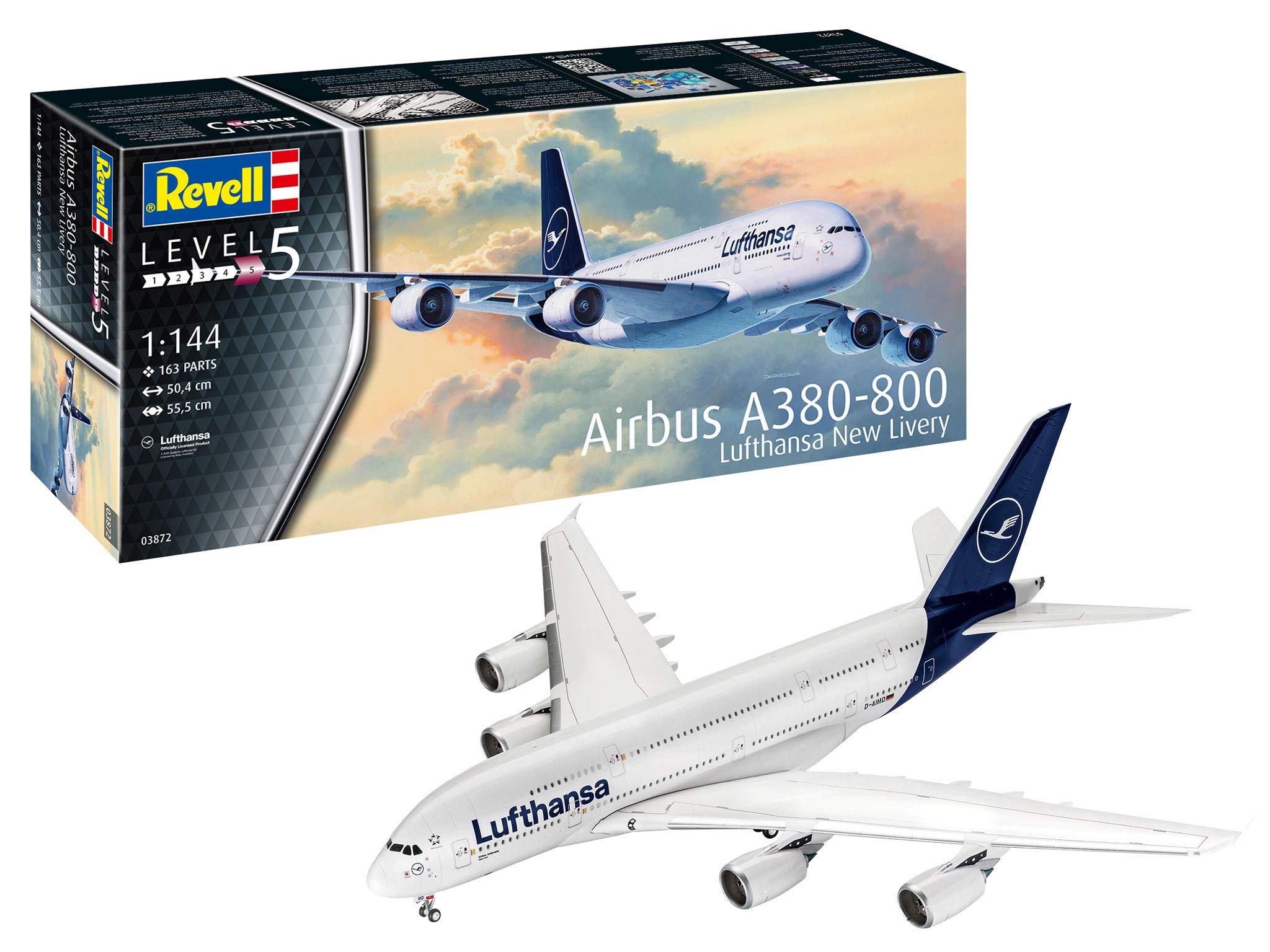 Amazon | ドイツレベル 1/144 エアバスA380-800 ルフトハンザ New