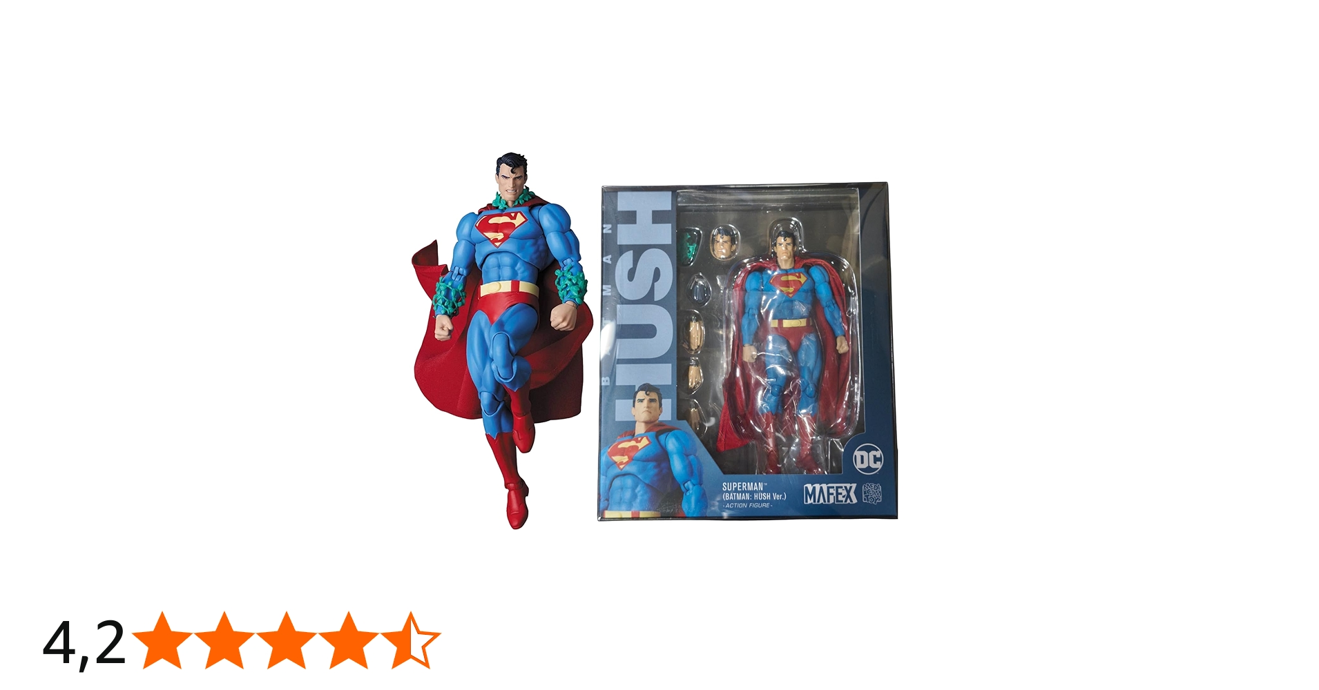 MEDICOM TOY Boneco MAFEX Superman (Hush Ver.) Inclui capa