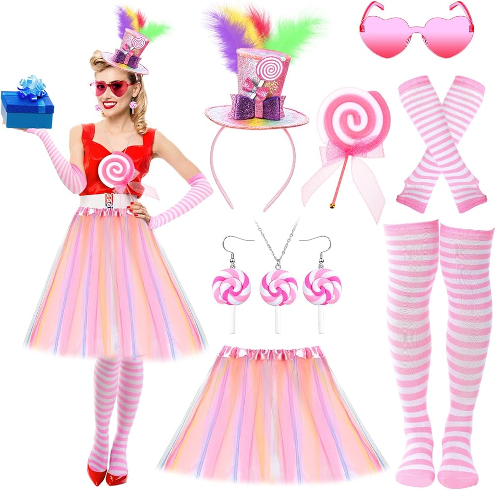 Amazon.com: Yuefunny 11 Pcs Candy Costumes for Women Peppermint