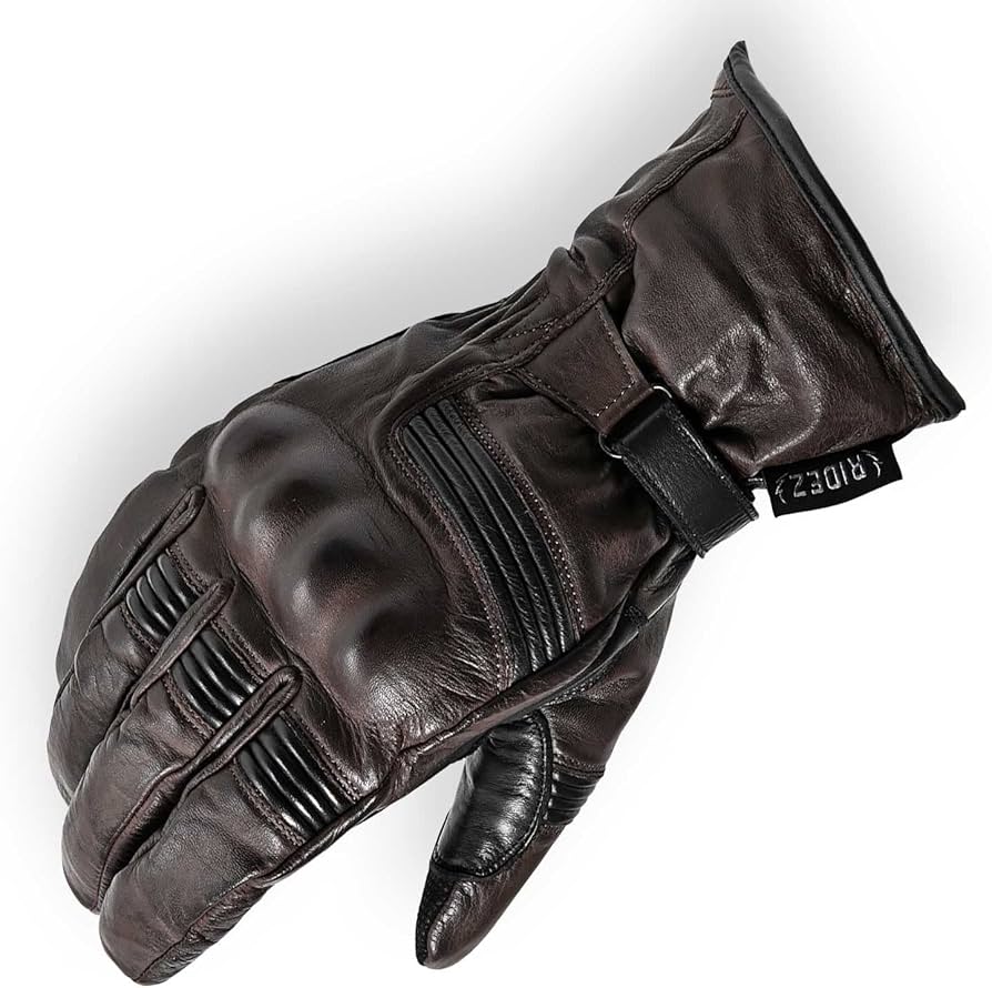 Amazon | 本革 冬 防寒 バイクグローブ フリース 牛革 バイク グローブ