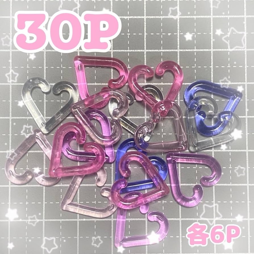 Amazon.co.jp: ネイルパーツ デコパーツ ゴテゴテ ハート クリア プラ