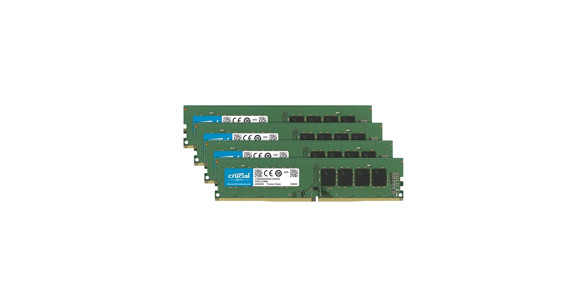 Crucial 32GB Kit (8GBx4) DDR4 2400 MT/s (PC4-19200) DR x8 DIMM 288