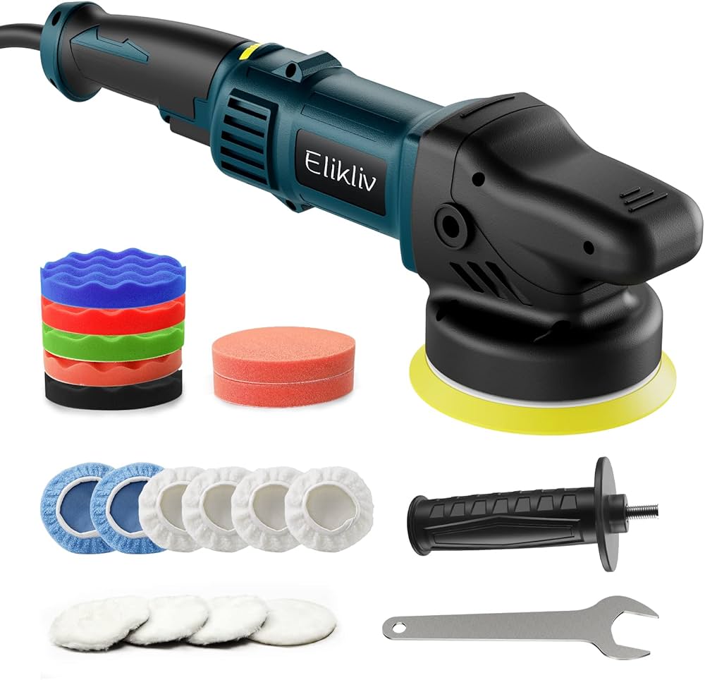 Amazon | Elikliv ポリッシャー ダブルアクション 車 磨き 電動