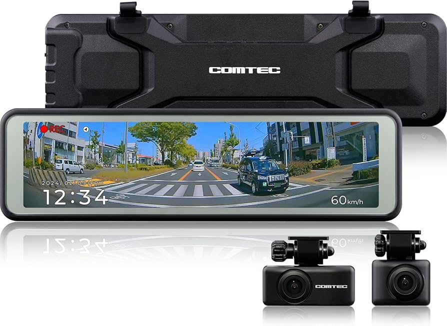 Amazon | コムテック ミラー型ドライブレコーダー ZDR048 デジタル