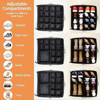 Amazon.com: INSTY 2 Pack Shoe Organizer for Closet, Fits up to 32