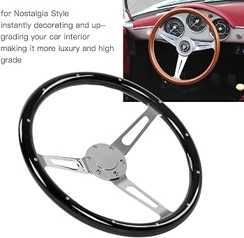 Amazon | 15インチレトロステアリングホイール、380mmカークラシック