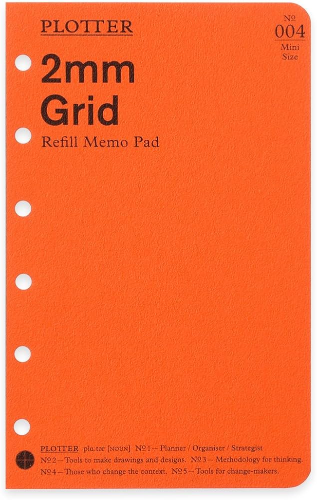 Amazon.co.jp: ミニ6穴サイズ PLOTTER/プロッター 2mm方眼 メモパッド