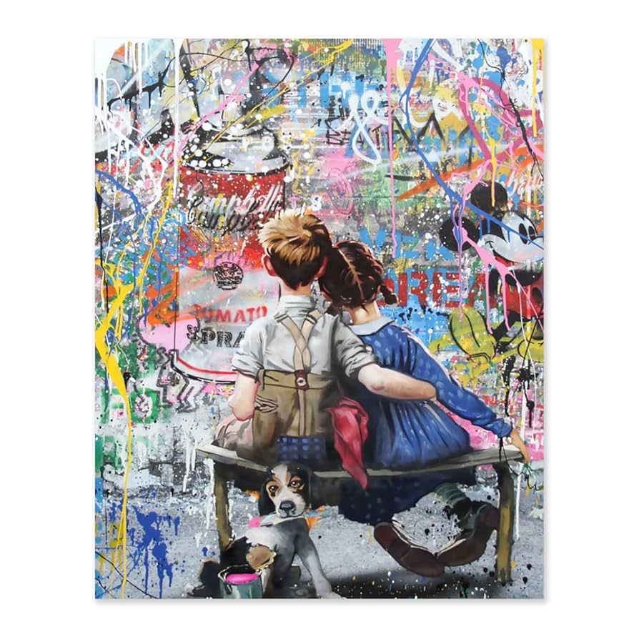 肉筆☆油絵☆700ミリ①『game changer』/Banksy/模写 肉筆☆油絵☆700