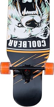 Buy IRIS Drop Through Long-Board - Maple Skateboard with Cool Bear