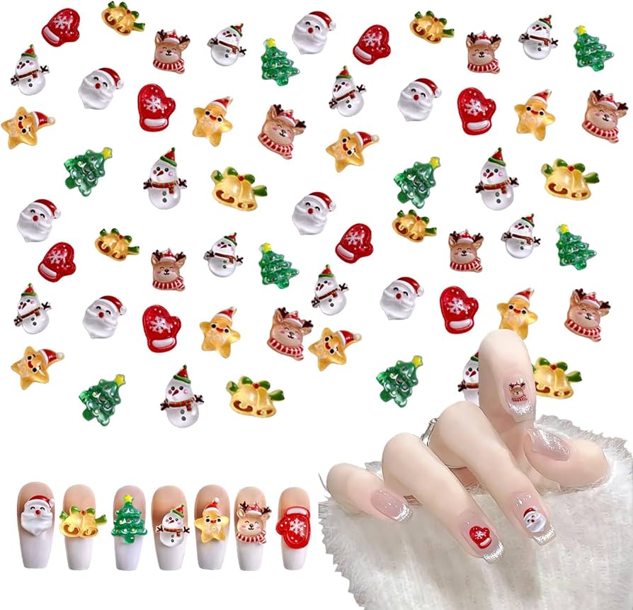 Amazon.co.jp: ネイルパーツ 70個セット 可愛い クリスマス ネイル
