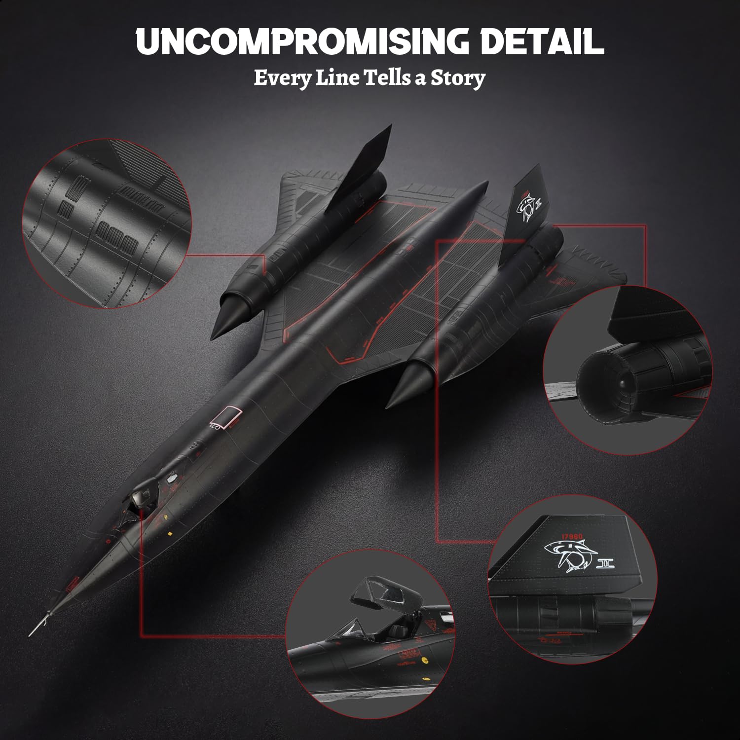 Amazon.co.jp: NUOTIE 1/72 SR-71a ブラックバード 金属モデル完成品