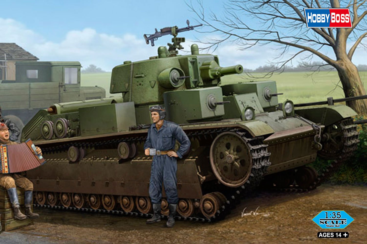 Amazon.com: Hobbyboss 83855 1:35 Scale Soviet T-28 Medium Tank