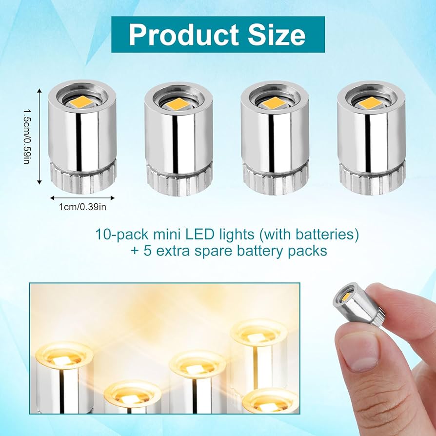 10pcs Miniature Led Lights, Tiny Small Led Lights Battery Powered